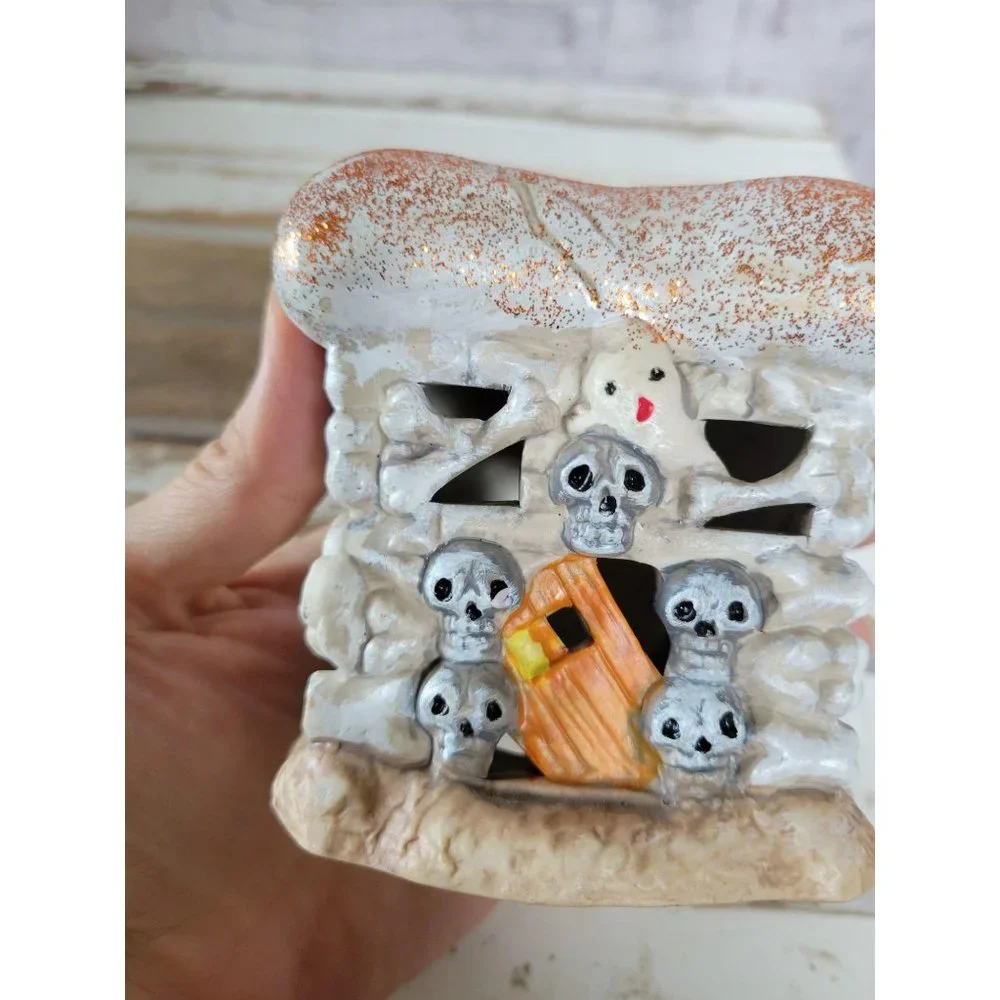Halloween‎ village house ghost skeleton mini fall v